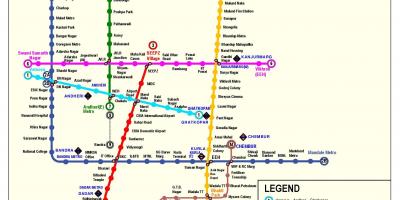 Линије метроа Мумбаију 3 руту на мапи