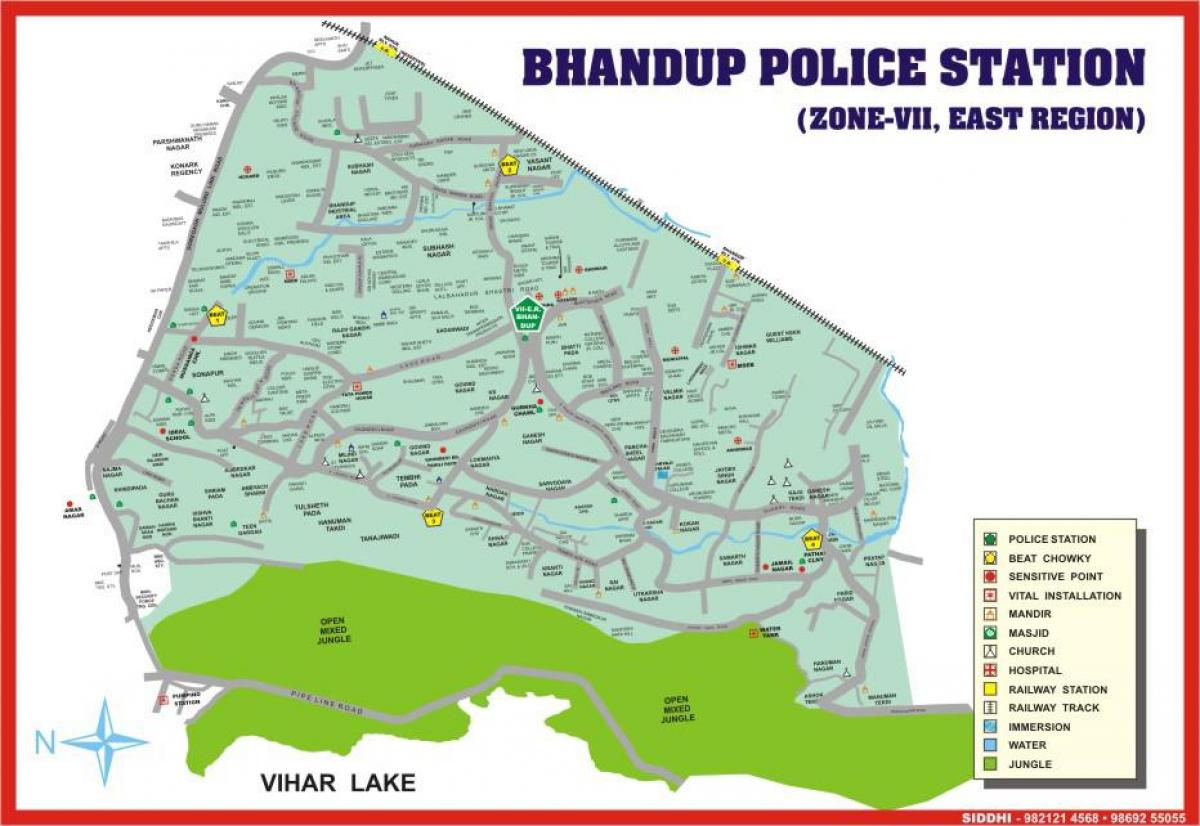 Мумбаију Bhandup мапи