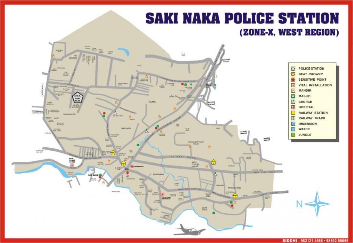 Мумбаију Sakinaka мапи