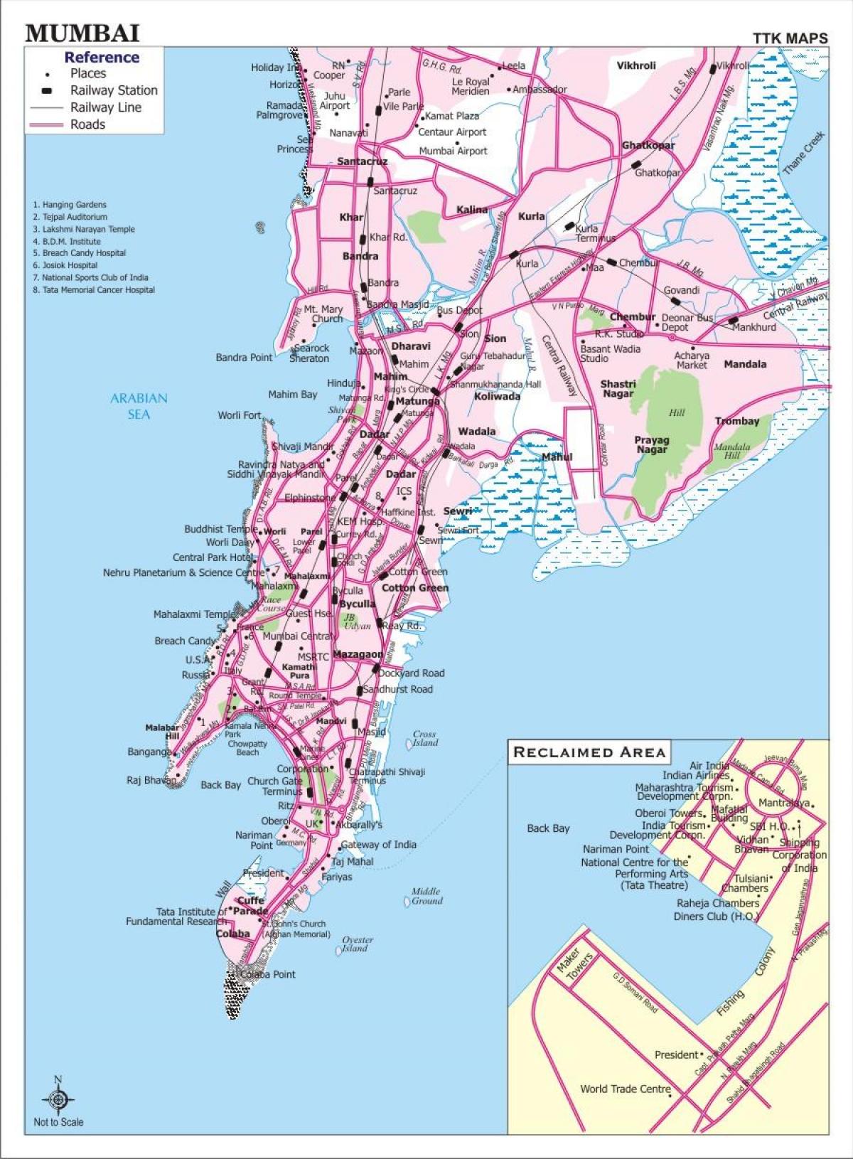 Мумбаију карта аутобуских линија