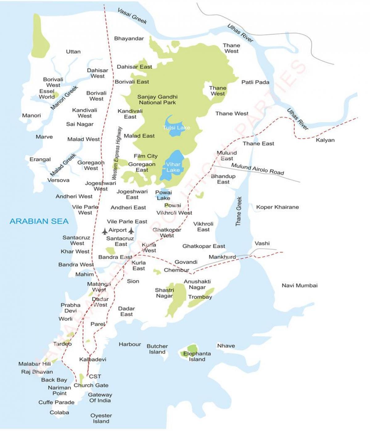 Мумбаију предграђу мапи