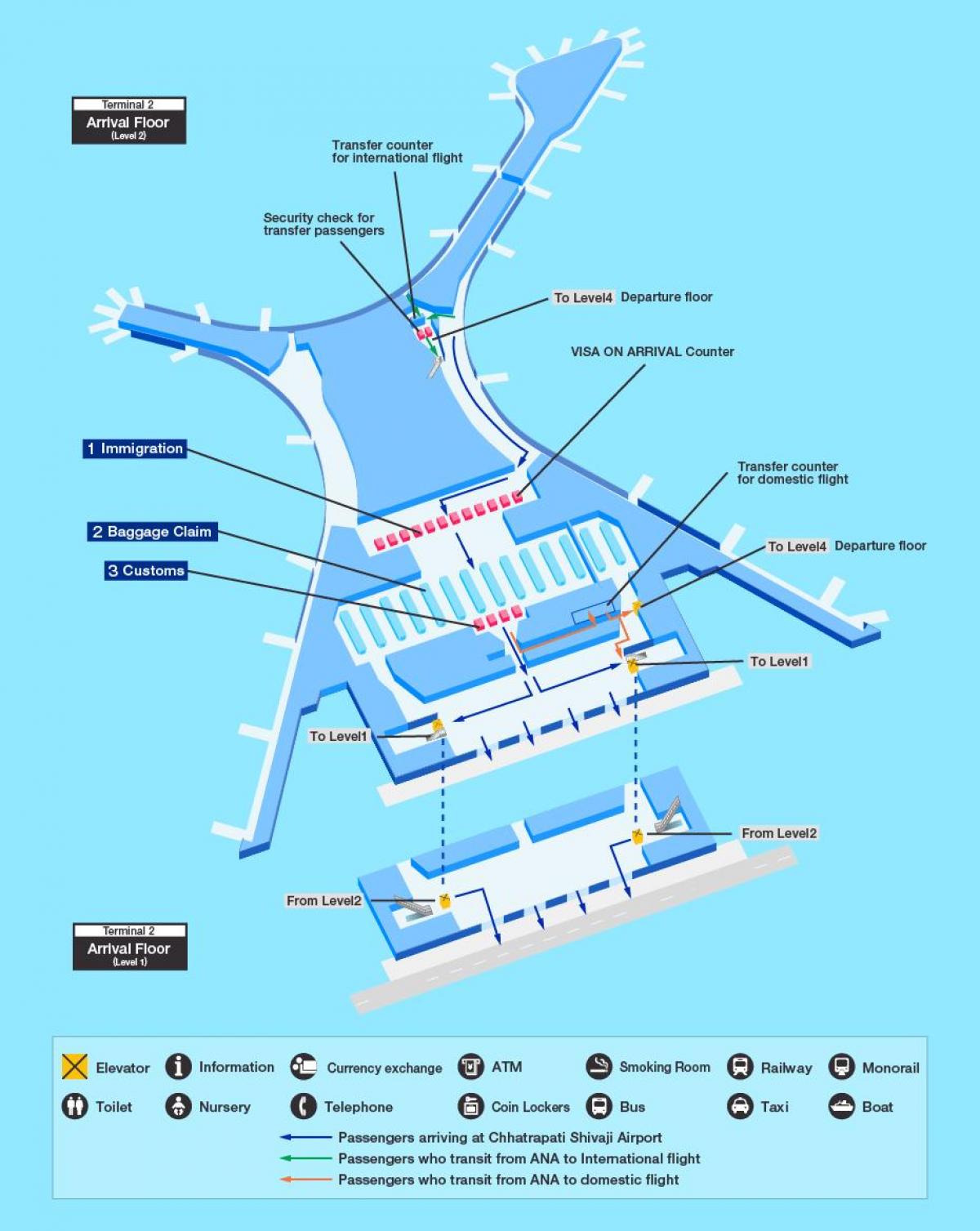 карта Међународни аеродром Мумбаију