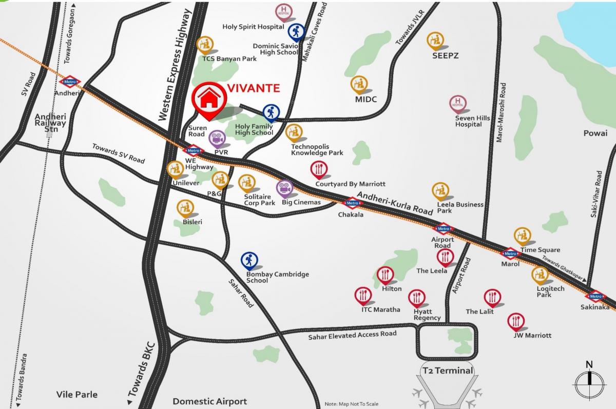 андхери града Мумбаију мапи