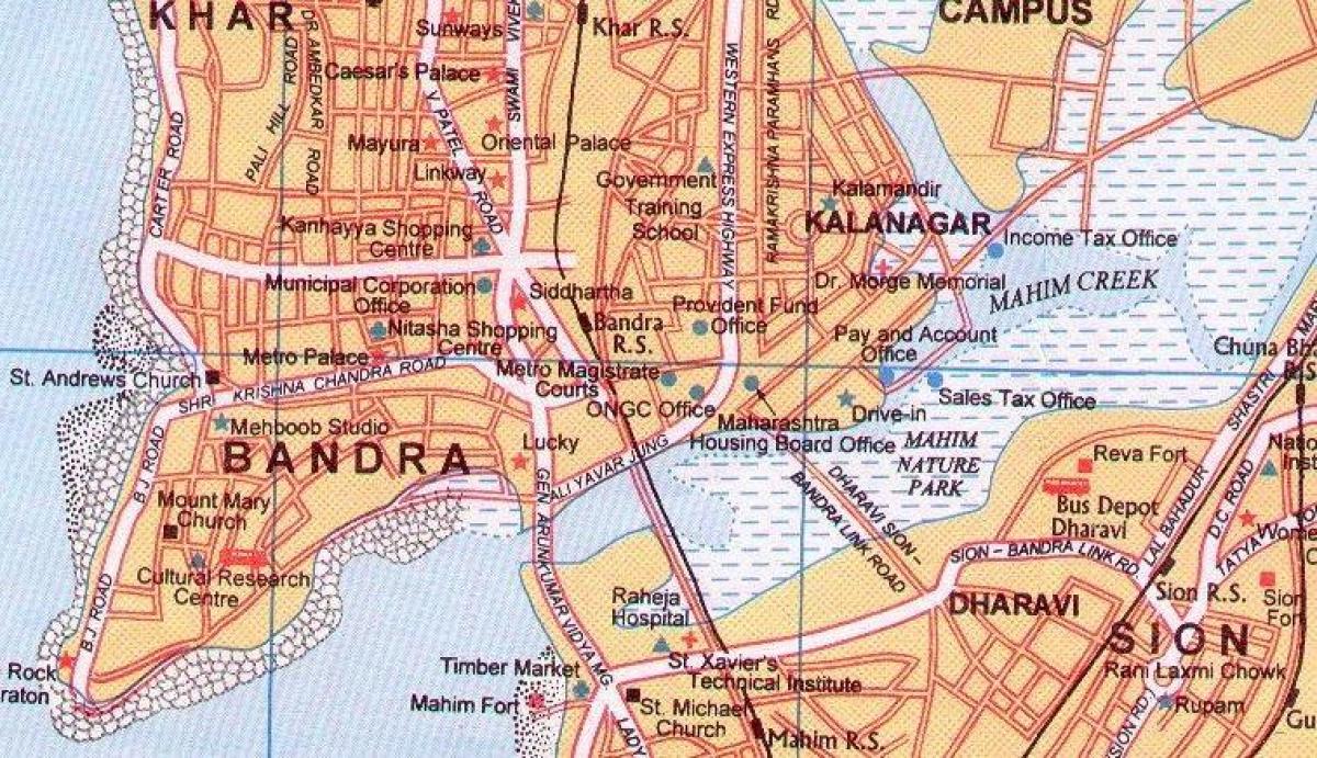 карта бандра у Мумбаију