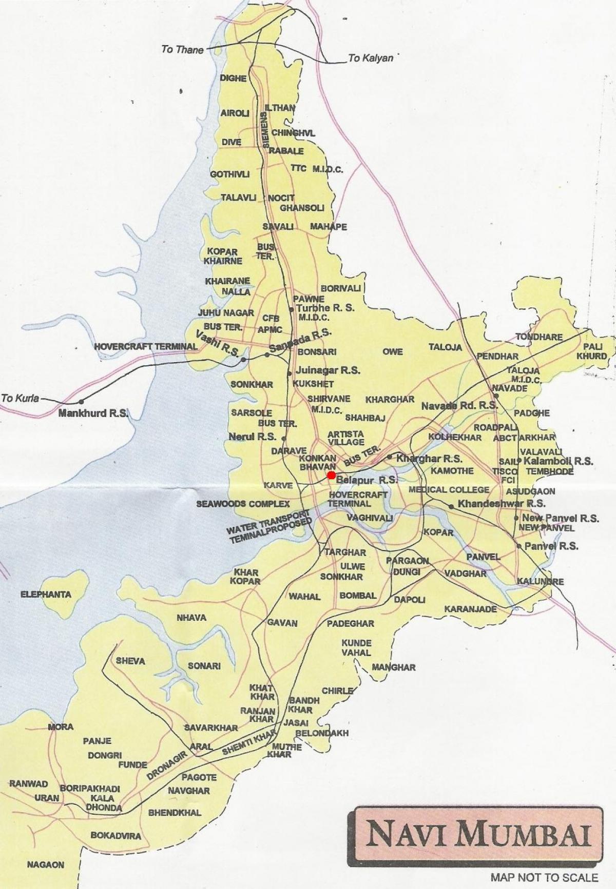 мапа града Нави Мумбаи