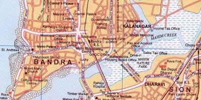 Карта бандра у Мумбаију