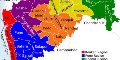 Карта Махараштра Мумбаију