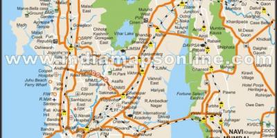 Детаљна мапа Мумбаију