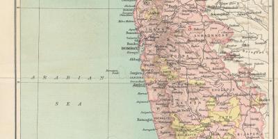 Карта председништва Бомбај