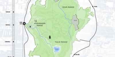 Карта национални парк Сањаи Ганди