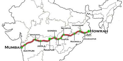 Нагпур Мумбаију екпресс на мапи хайвей